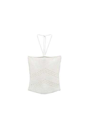 TOP HALTER CHENILLA