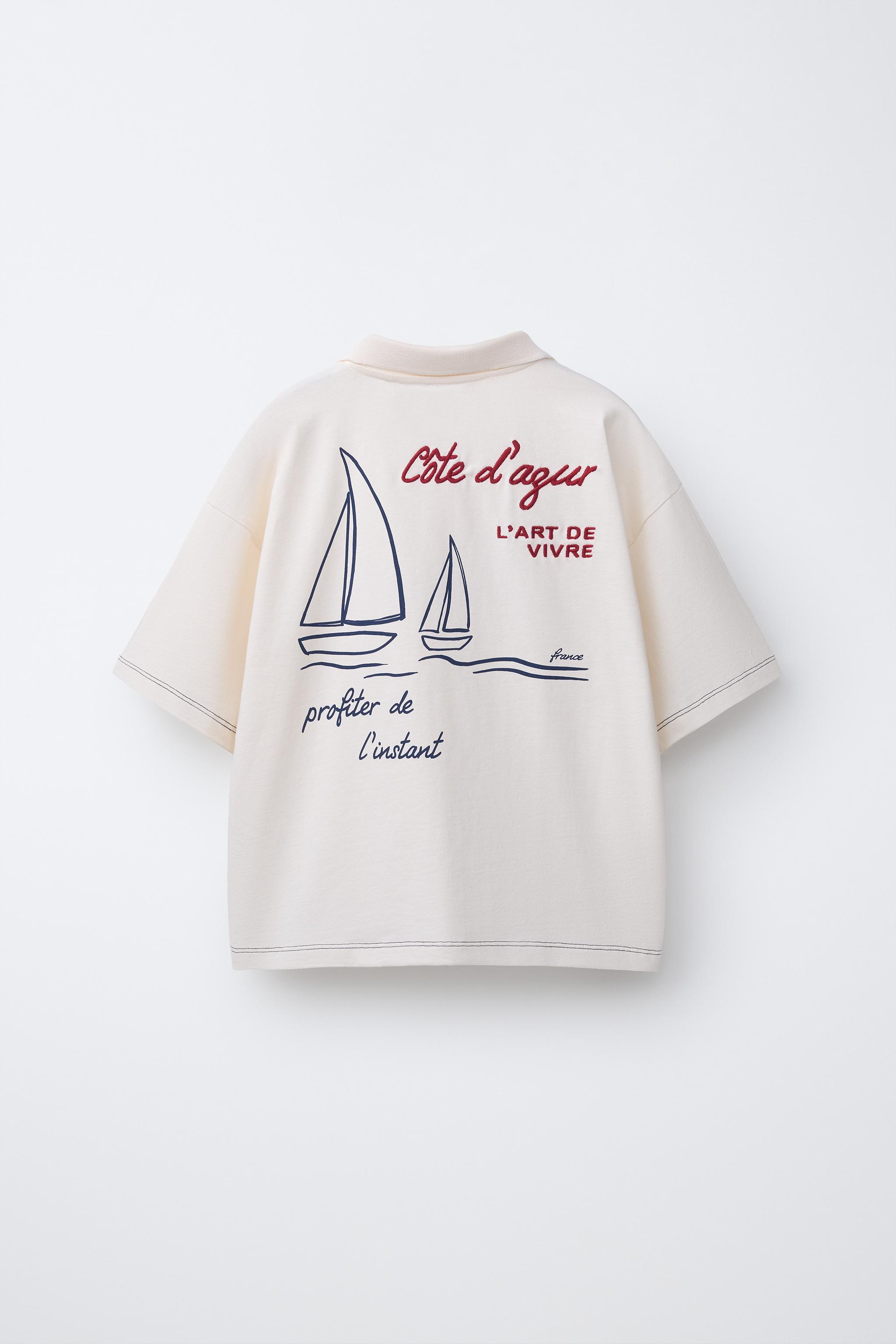 TEXT PRINT POLO SHIRT