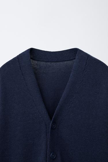 GILET EN MAILLE - Bleu marine de Zara - Image 2