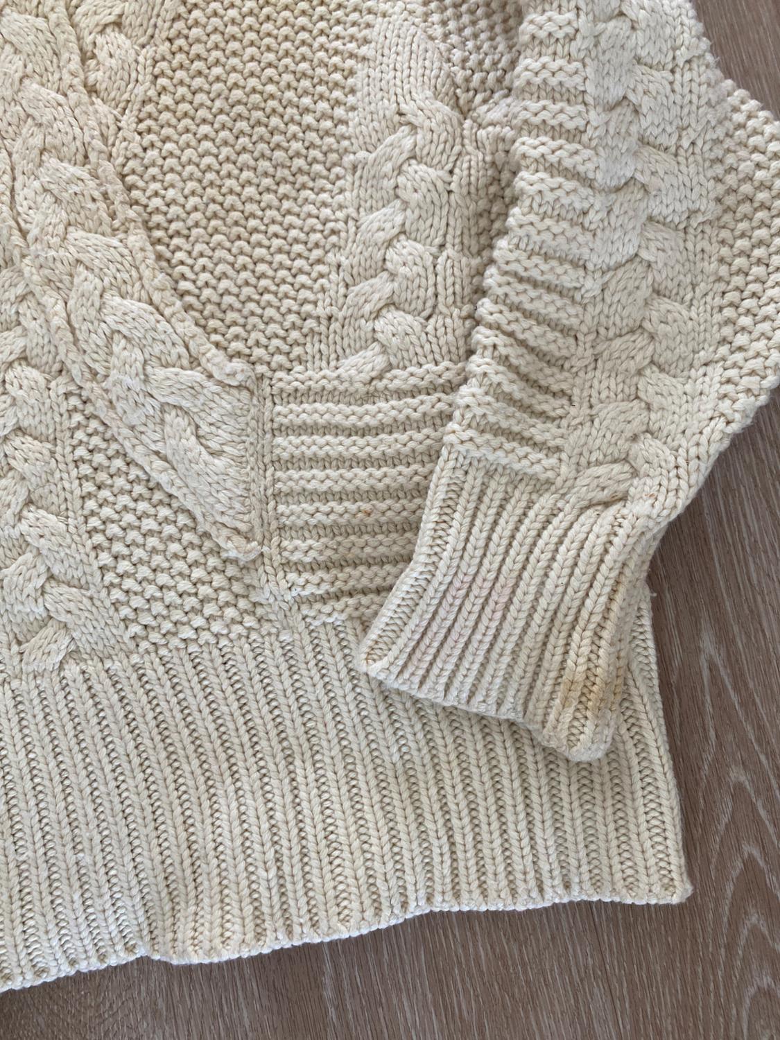 ZARA CABLE KNIT CREAM TURTLENECK CHUNKY SWEATER - Image 2