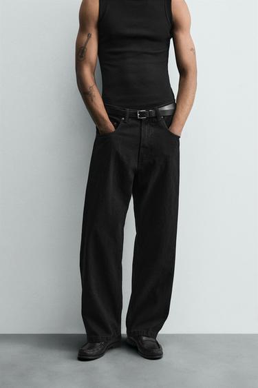 BAGGY FIT JEANS - Black by Zara