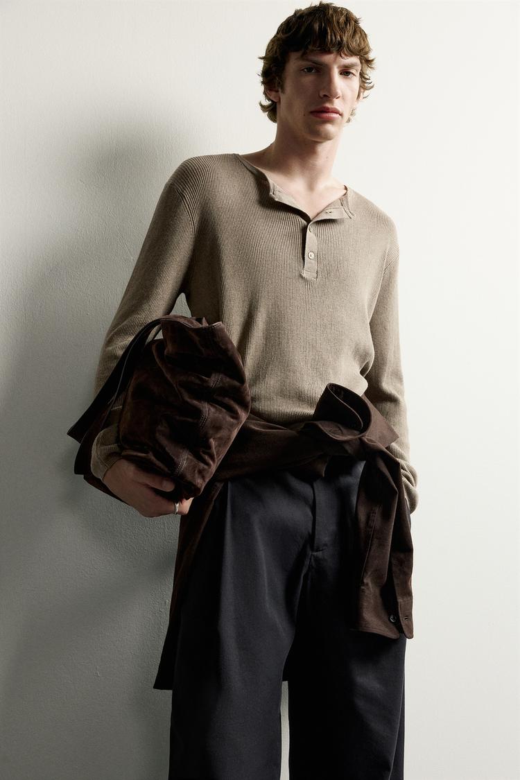 HENLEY KNIT T-SHIRT