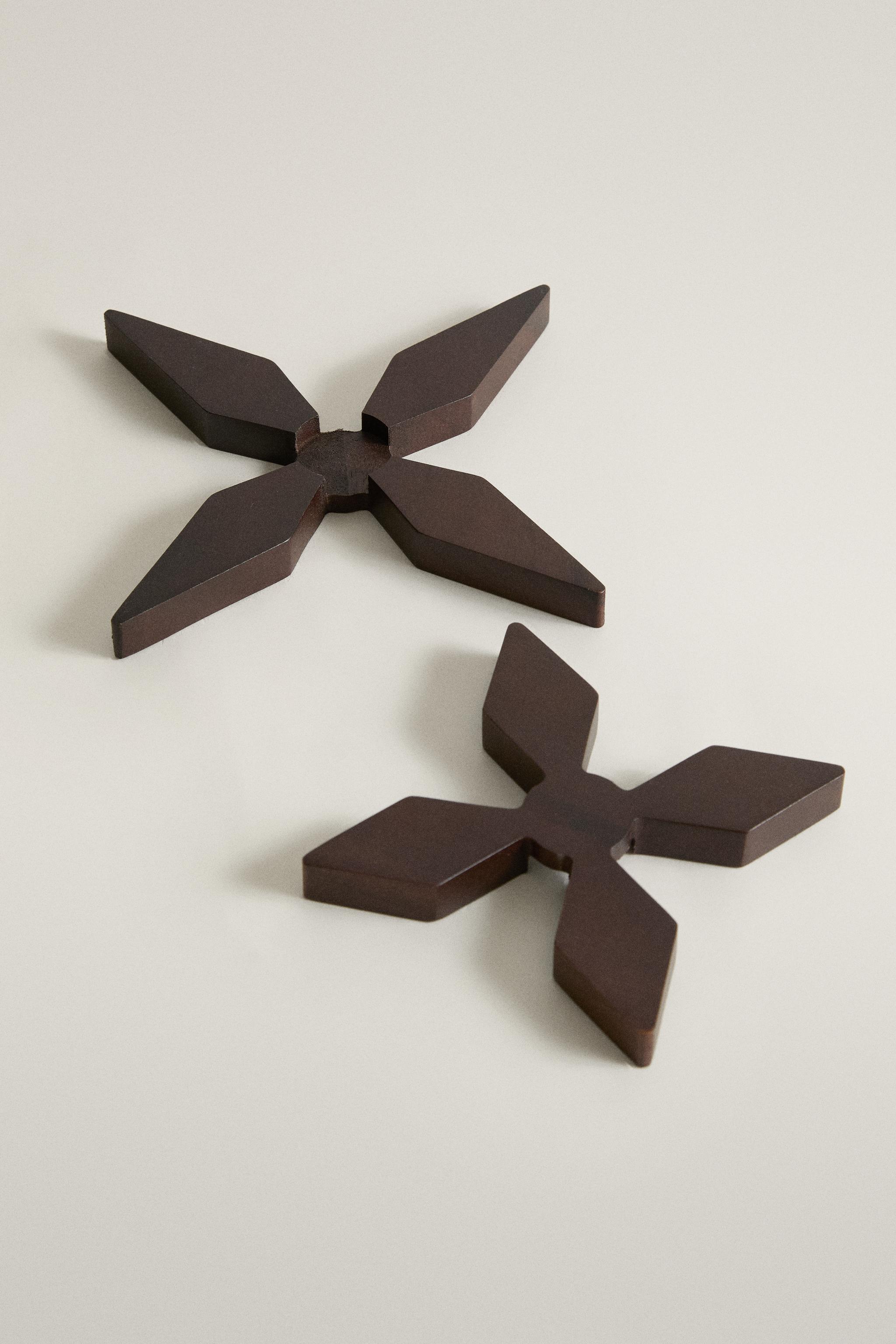 CHRISTMAS STAR WOODEN TRIVET
