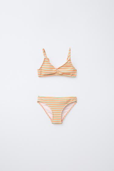 AGES 6-14/ MULTICOLOURED STRIPED BIKINI - Multicoloured by Zara