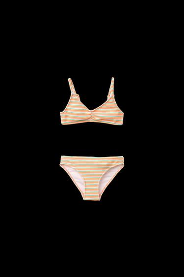 AGES 6-14/ MULTICOLOURED STRIPED BIKINI - Multicoloured by Zara - Image 0