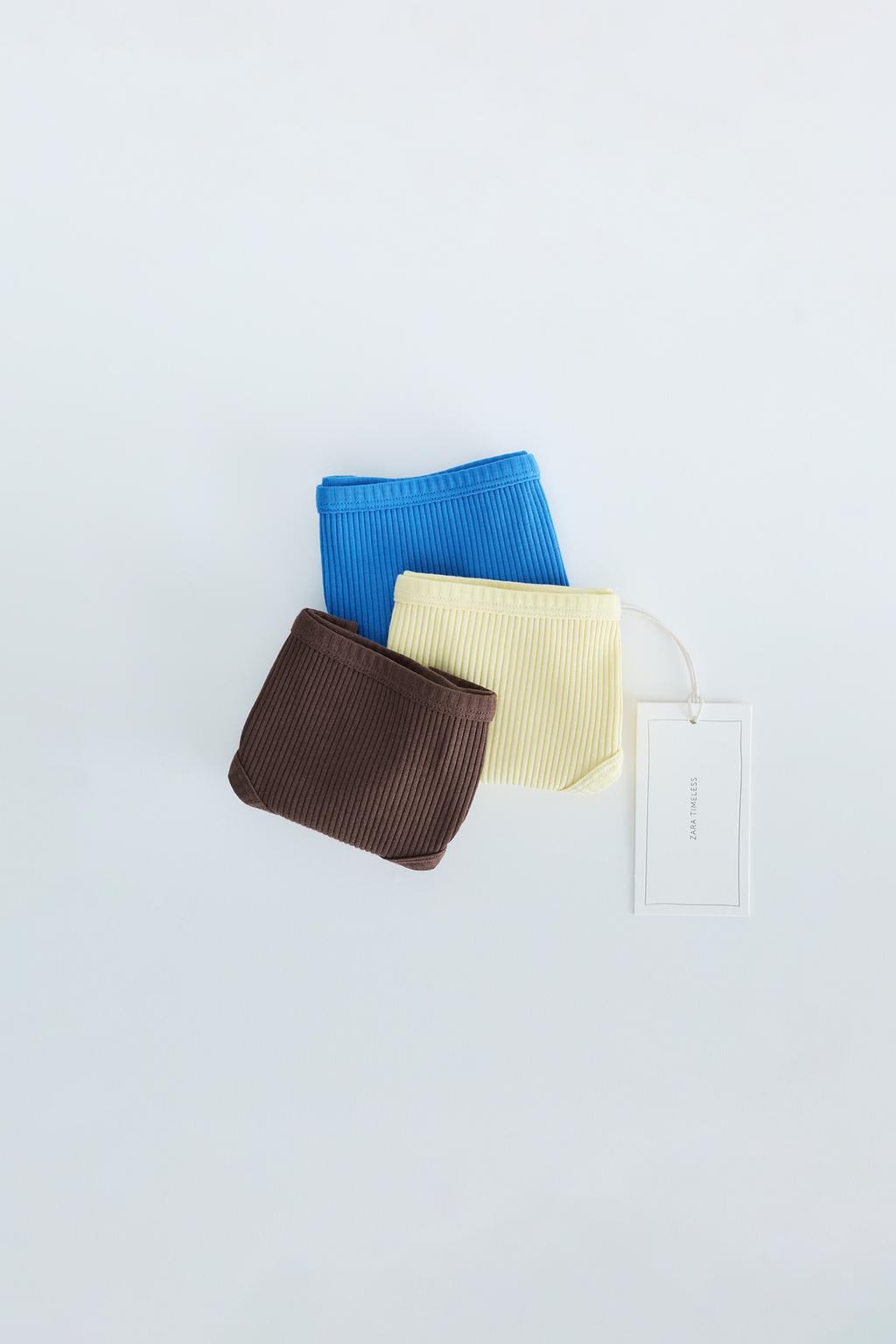 ZARA TIMELESS - üçlü paket düz rib alt paltarı