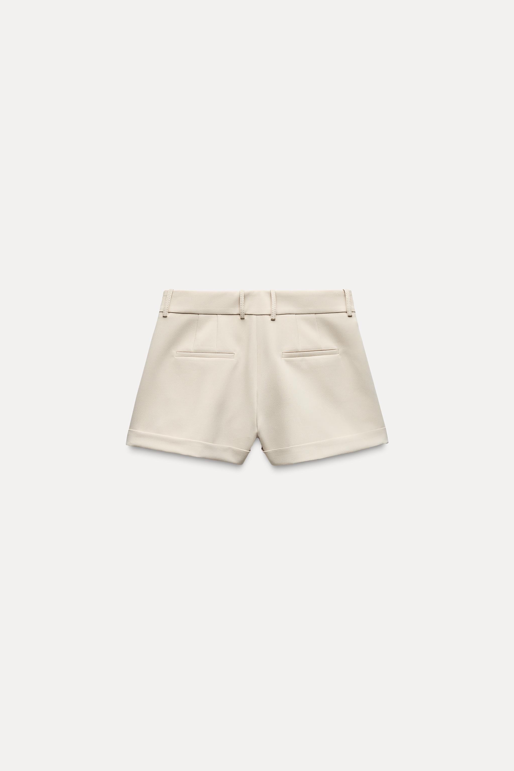 ШОРТЫ С ЗАЩИПАМИ — ZW COLLECTION - ПЕСОЧНЫЙ | ZARA Беларусь