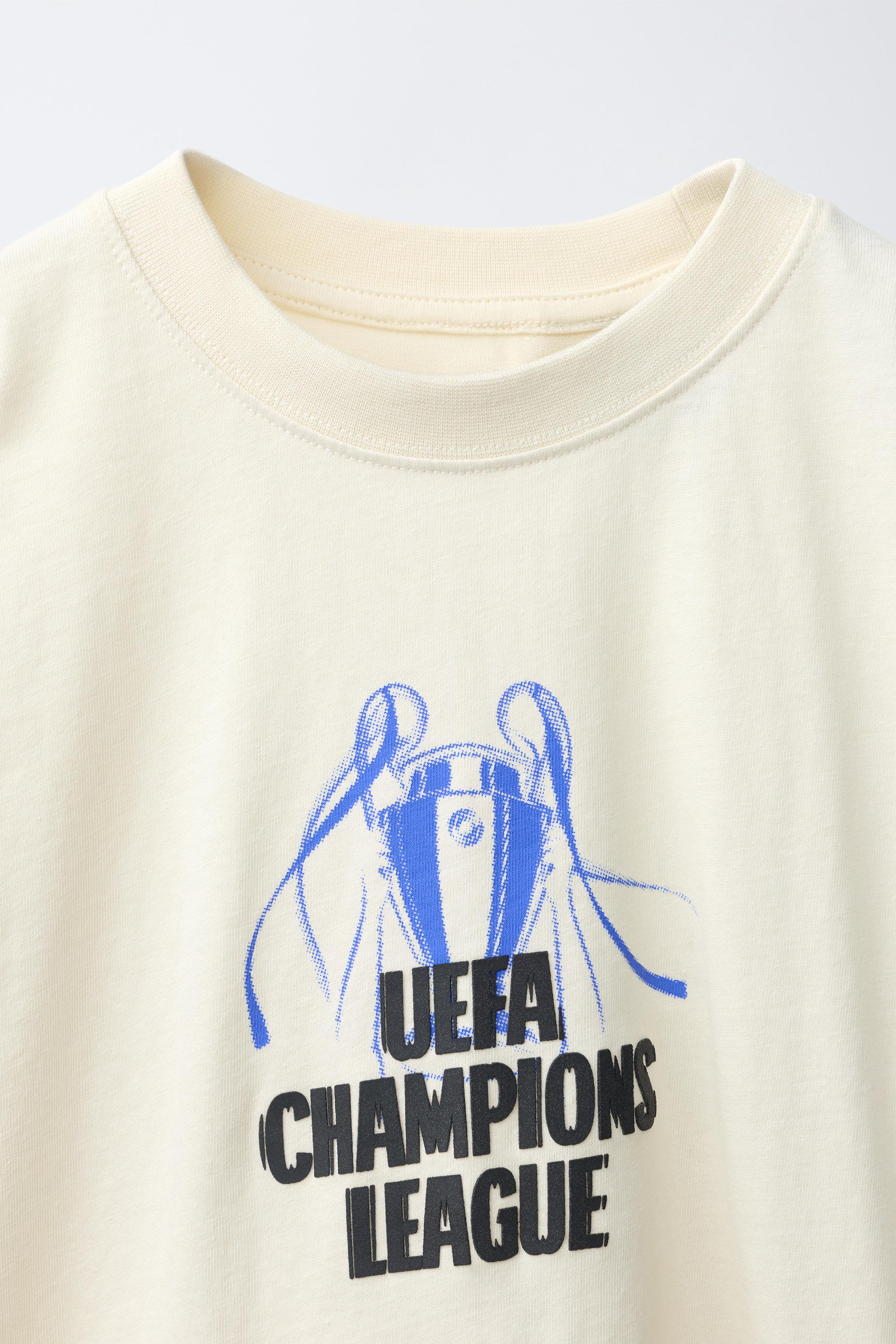 UEFA CHAMPIONSLEAGUE ユニフォーム UEFA CHAMPIONS LEAGUE® GRAPHIC T-SHIRT - Ecru | ZARA United States