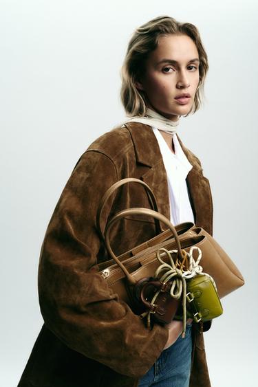 MINI CITY CHARM BAG - Dark tan by Zara