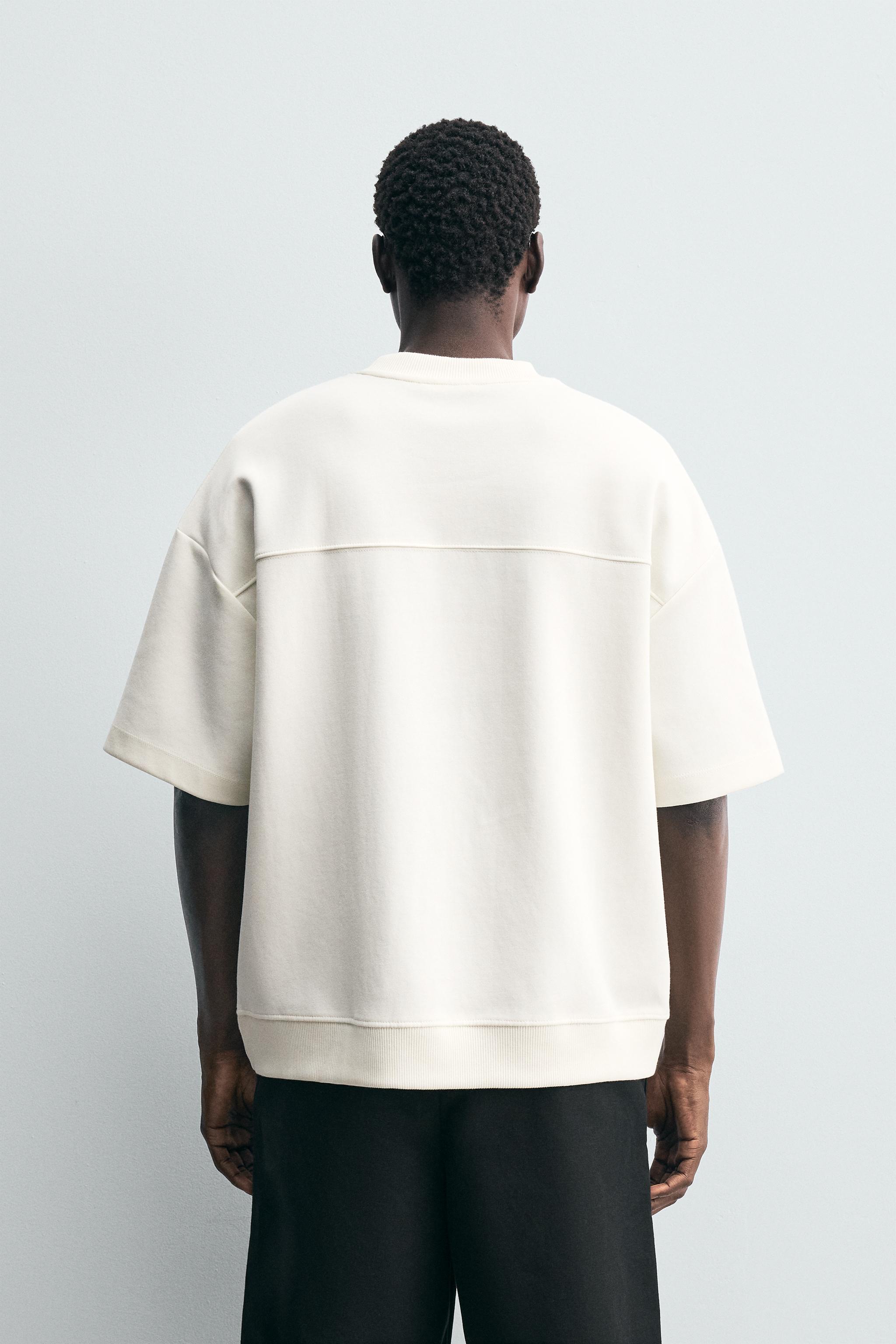 INTERLOCK TECHNICAL LABEL SWEATSHIRT - Oyster-white | ZARA