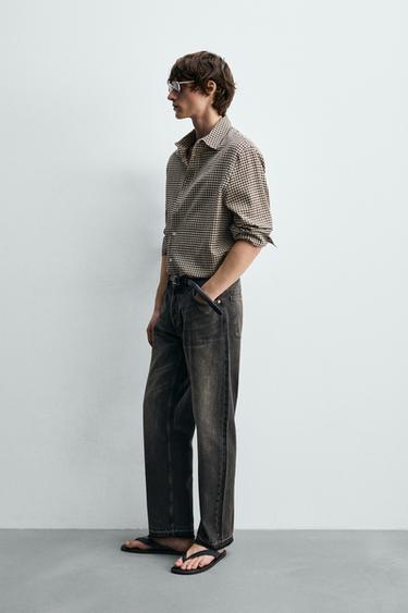 STRAIGHT-LEG JEANS - Charcoal by Zara - Image 3