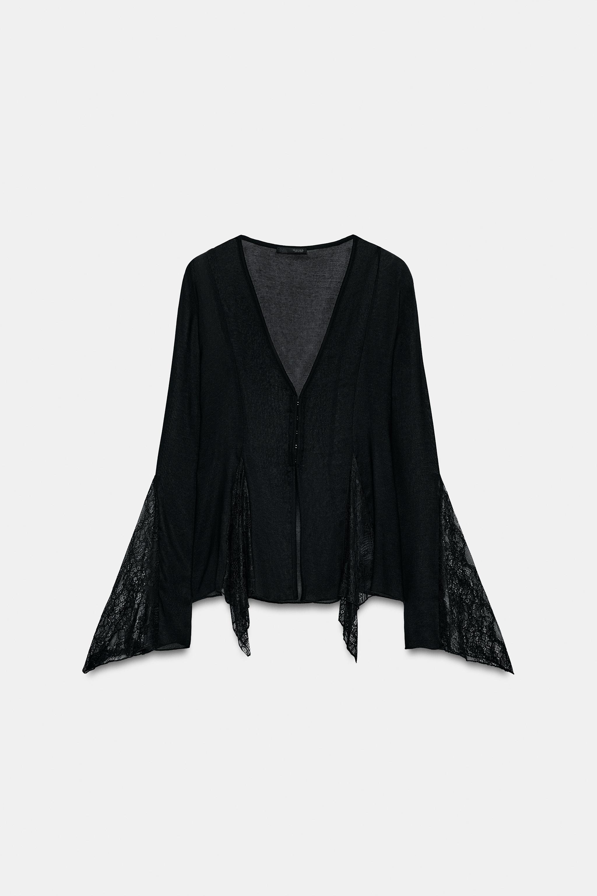 Zara DANTEL DETAYLI TOP görsel 6