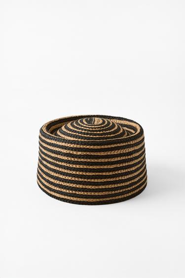 COMBINED PILLBOX HAT - Ecru / Black by Zara