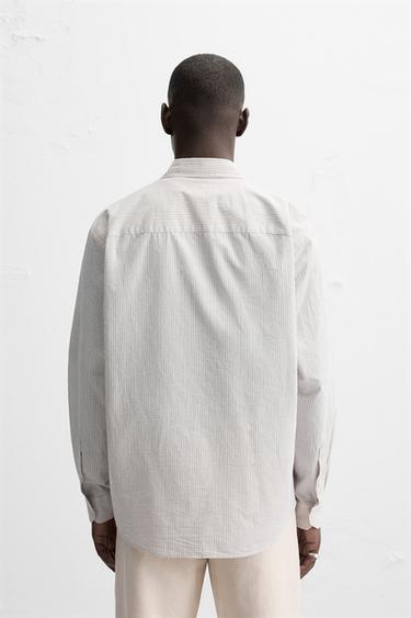 CHEMISE À CARREAUX AVEC POCHE - rouge/bleu marine de Zara - Image 2