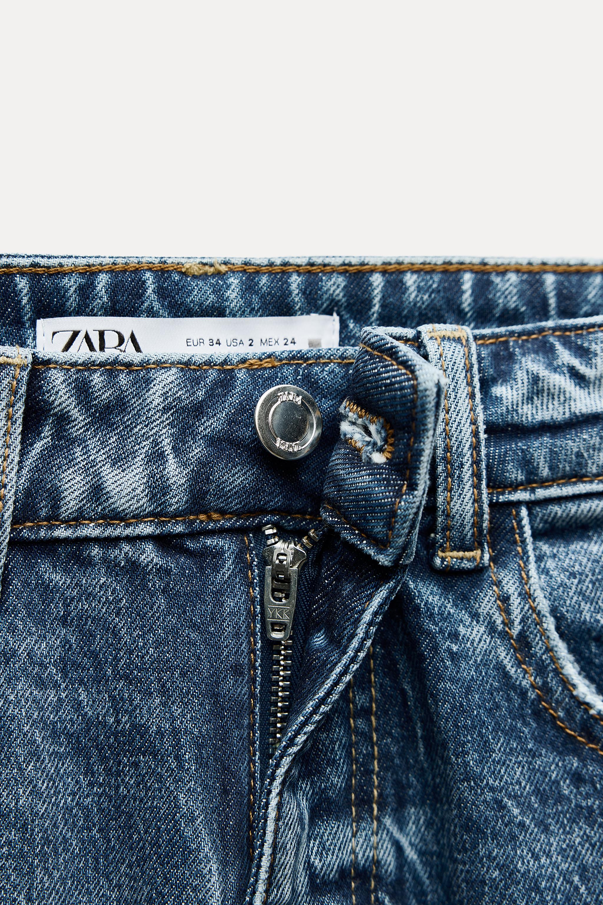 Zara denim mom jeans fashion