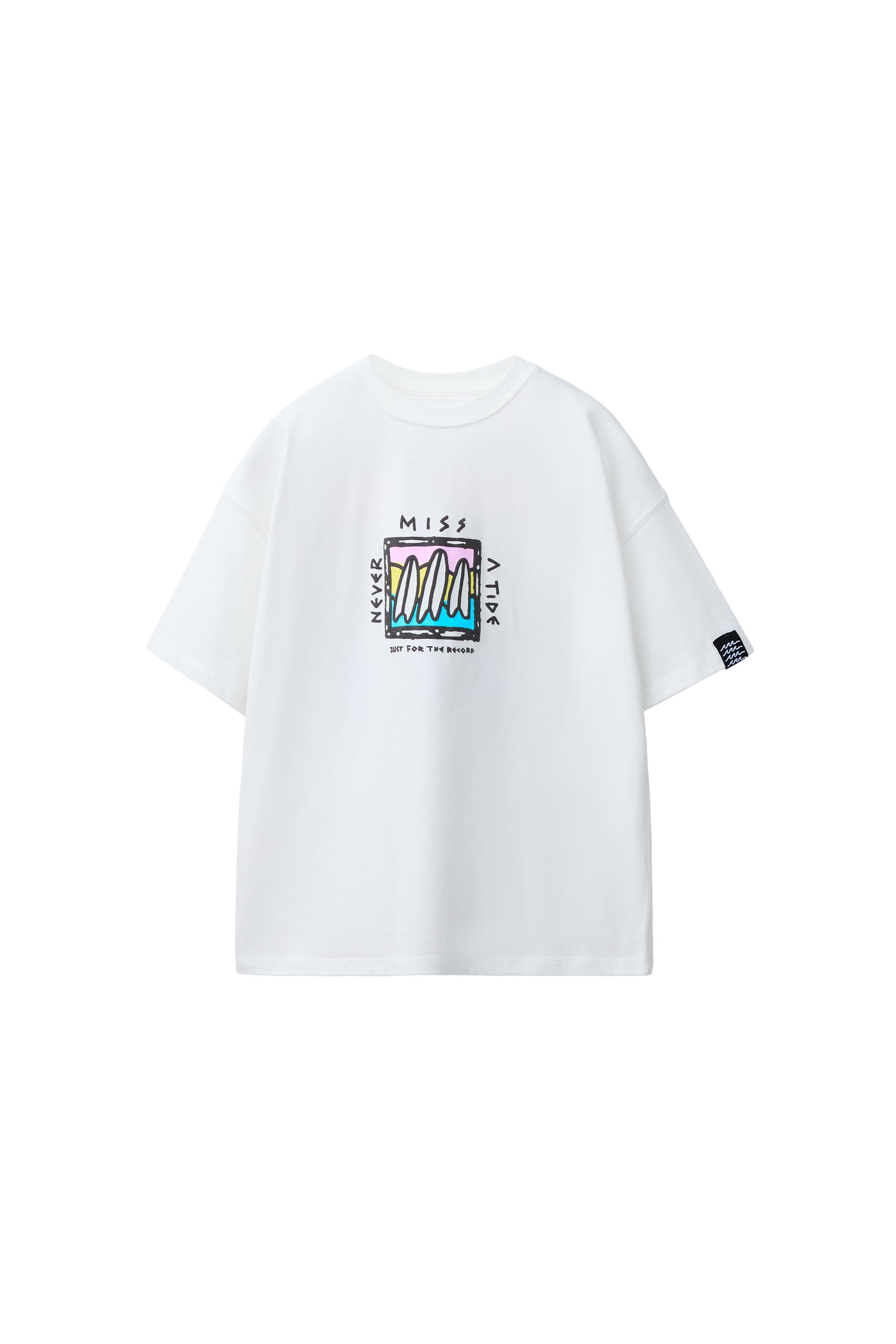 SURFBOARD PRINT T-SHIRT - White | ZARA United States