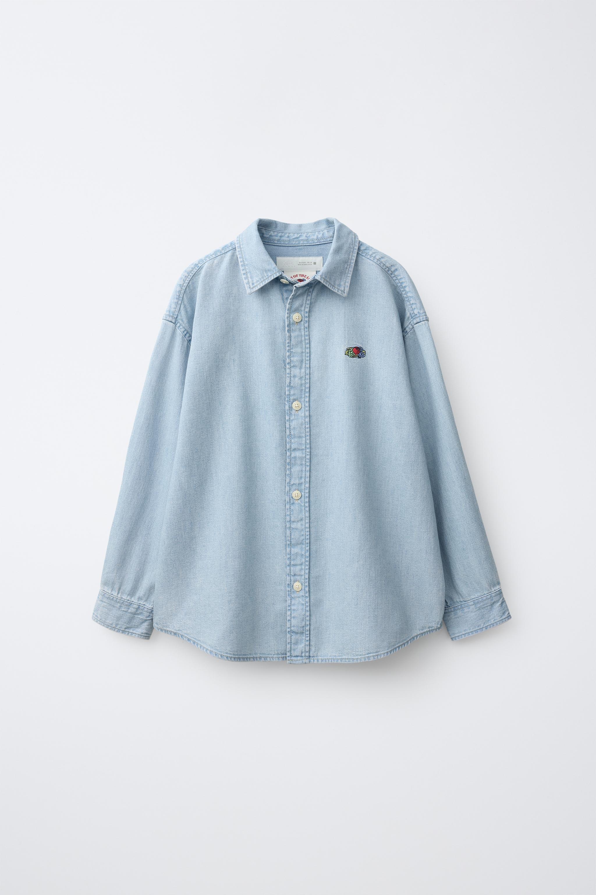 CHEMISE EN DENIM BRODÉE FRUIT OF THE LOOM™