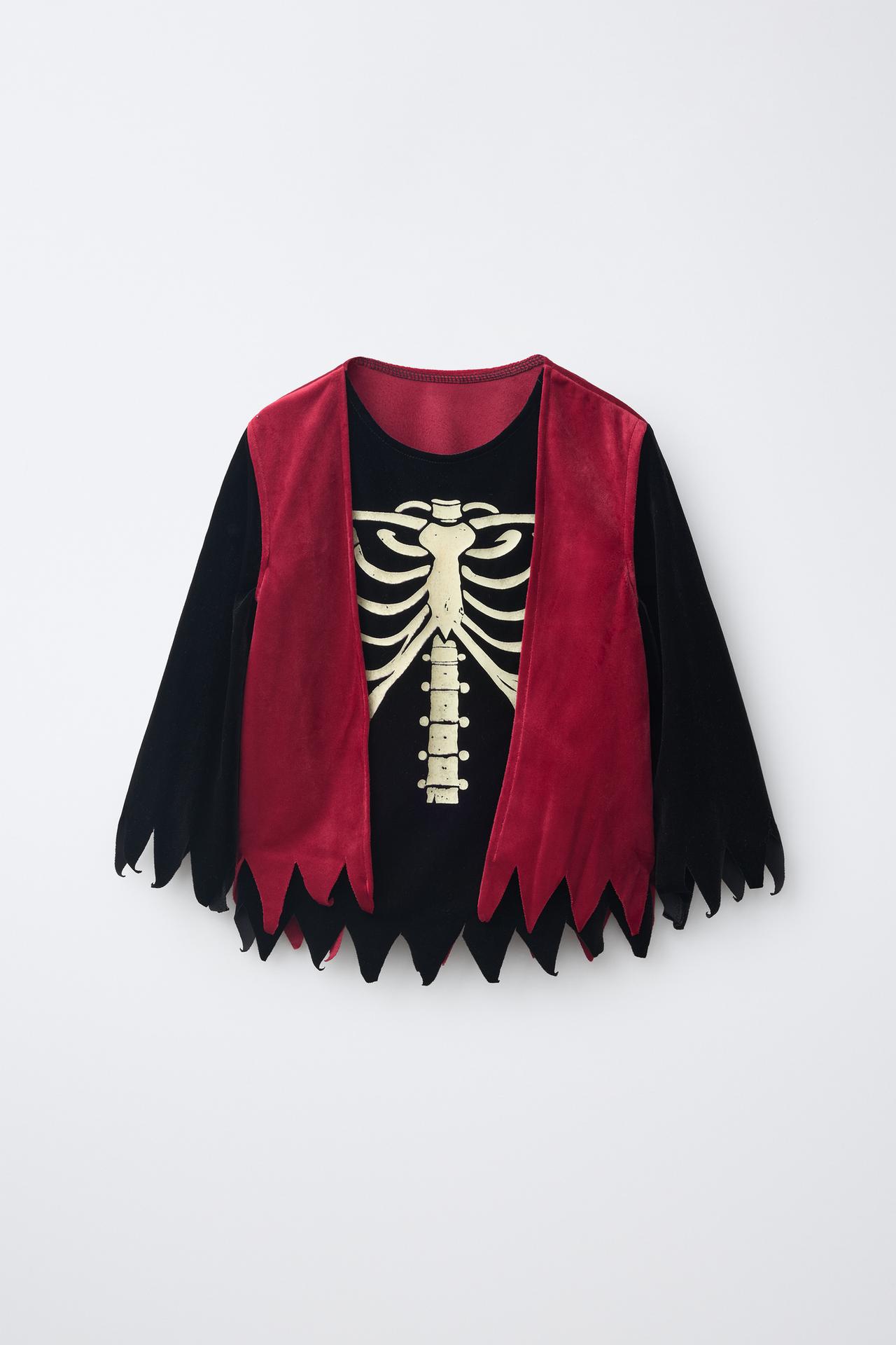 SKELETON PIRATE COSTUME SET — Black