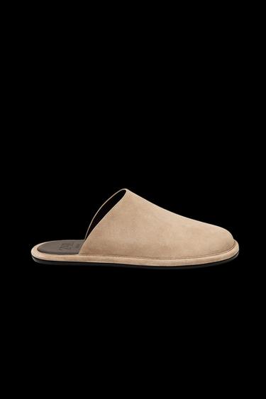 Zara LIMITED EDITION LEATHER CLOGS - Brown - Image 0