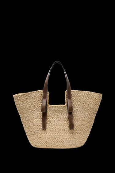 BRAIDED SHOPPER BAG - Dark tan by Zara - Image 0