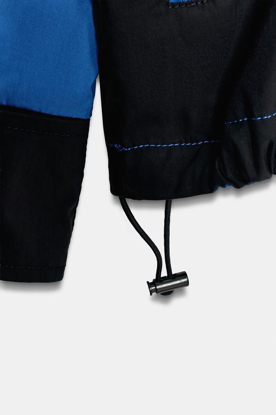 BLOUSON TECHNIQUE BIMATIÈRE ZW COLLECTION - Bleu de Zara - Image 6