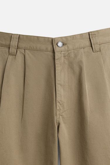 RELAXED FIT PLEATED TROUSERS - camel by Zara - Image 8