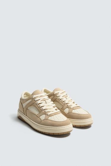 LUX BASKETBALL TRAINERS - Sand Brown by Zara