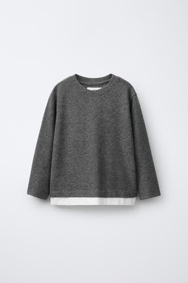 CAMISOLA COMBINADA SOFT TOUCH - Cinzento-antracito da Zara