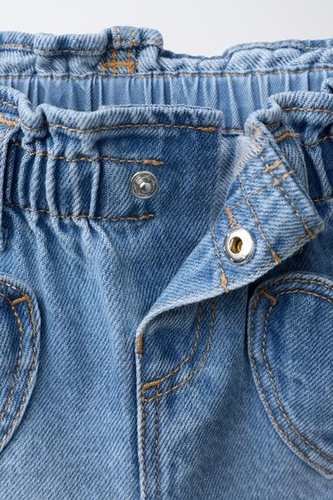 SHORT EN JEAN À POCHES COEUR - Bleu clair de Zara - Image 2