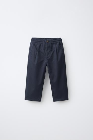 JOGGER CHINO TROUSERS - Navy blue by Zara