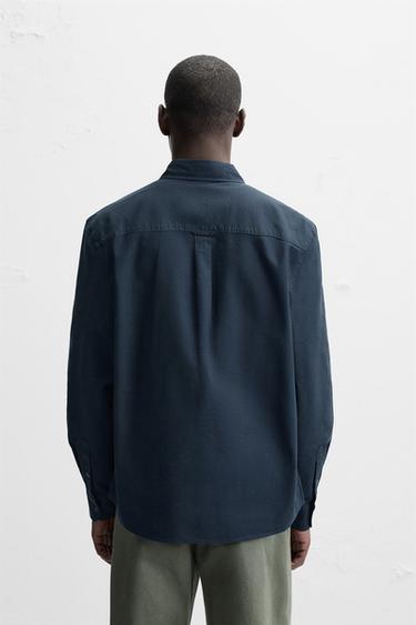 CHEMISE OXFORD - Bleu marine de Zara - Image 2