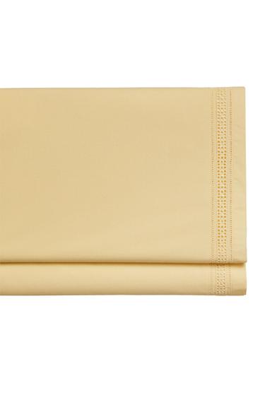OPENWORK EMBROIDERY FLAT SHEET - Light yellow by Zara