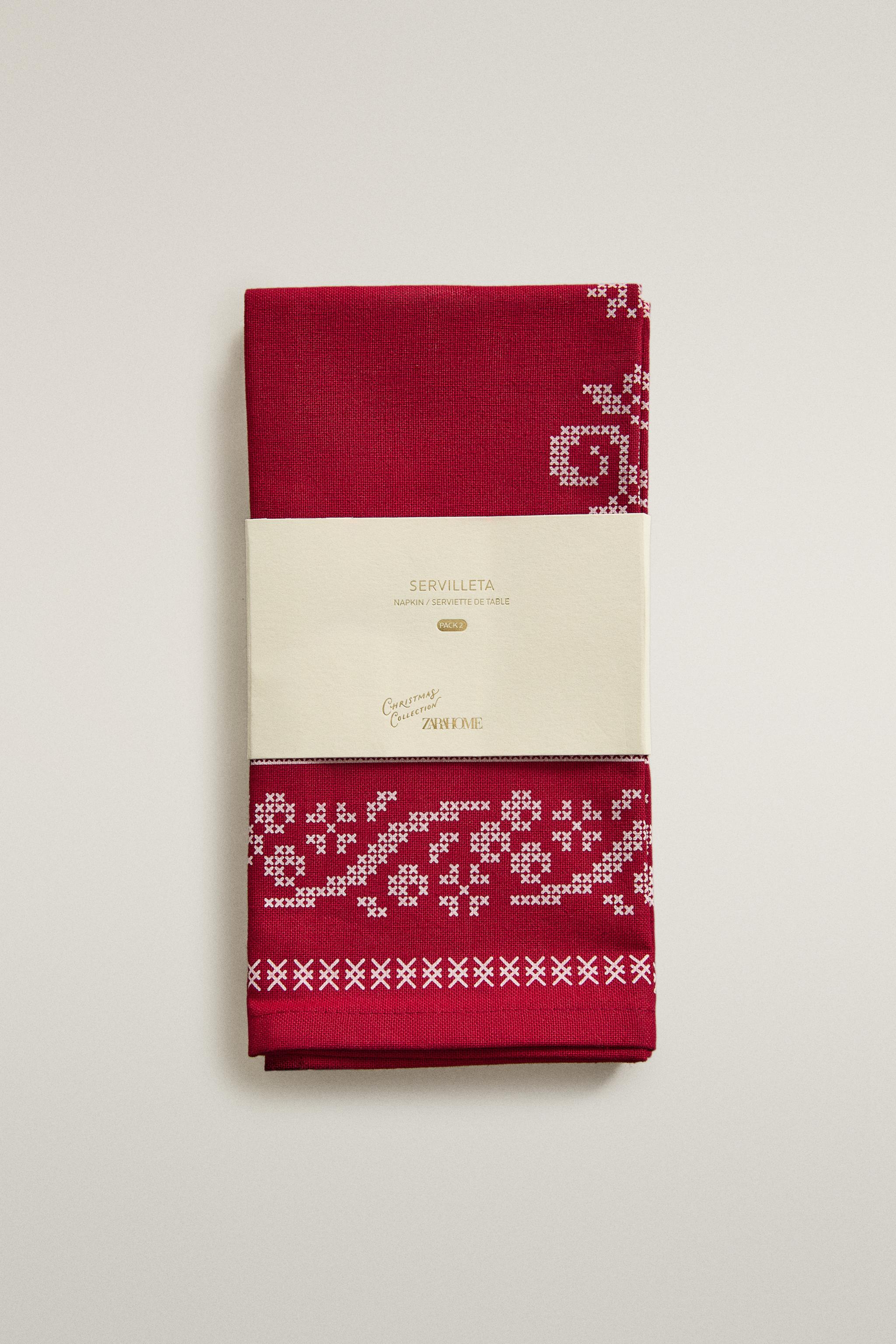 CHRISTMAS TRIM COTTON TABLECLOTH