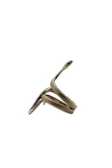 Zara TEXTURED SNAKE BRACELET - Golden