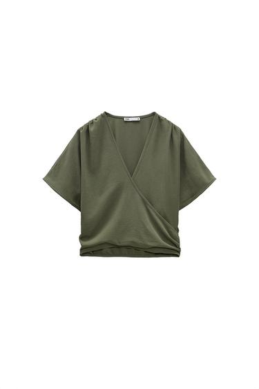 FLOWING WRAP TOP