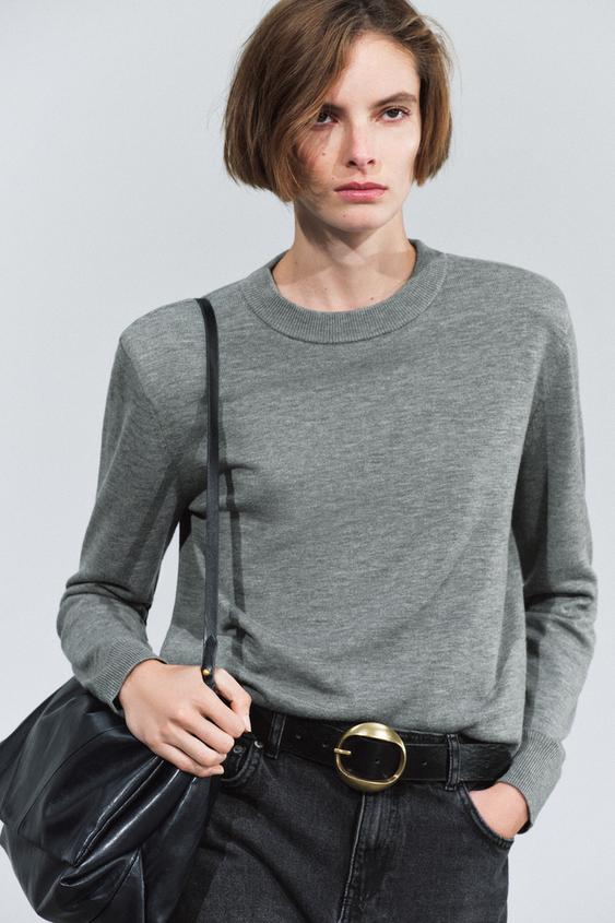 КОЖАНЫЙ РЕМЕНЬ С КРУГЛОЙ ПРЯЖКОЙ — ЧЕРНЫЙ от Zara — изображение 0