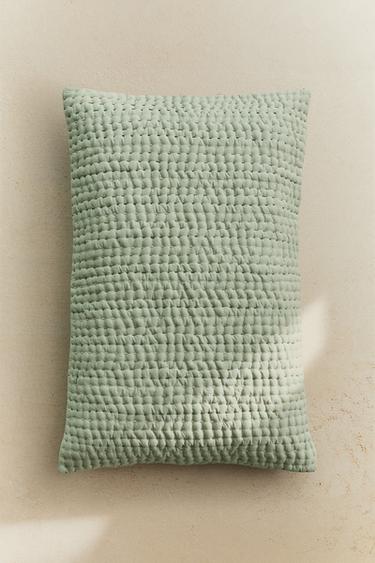 TOPSTITCHING CUSHION COVER - Light blue by Zara - Image 5