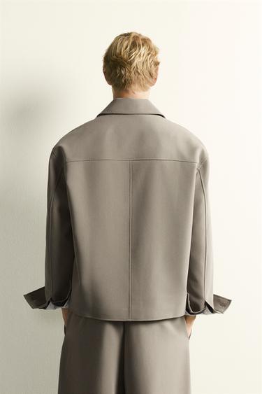 BOXY FIT OVERSHIRT - camel by Zara