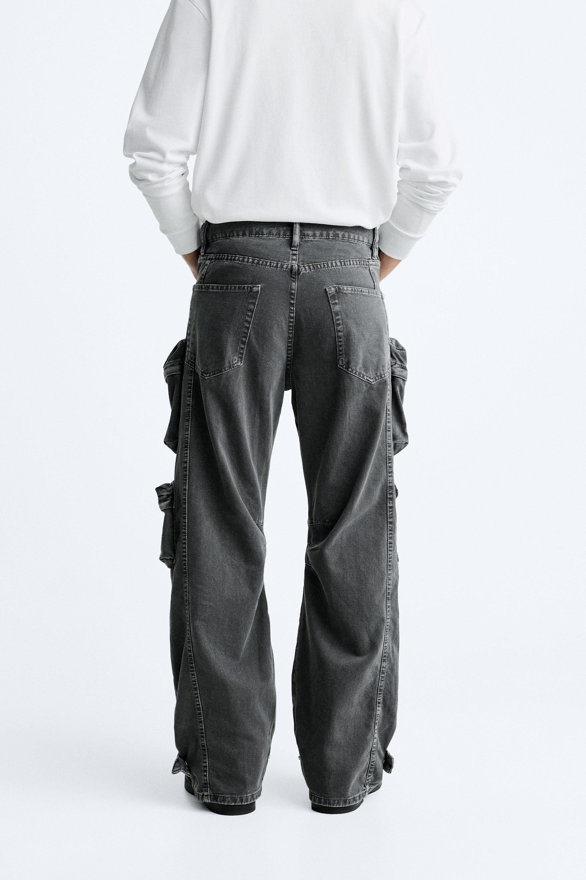 UTILITY POCKET JEANS - Stone | ZARA United States