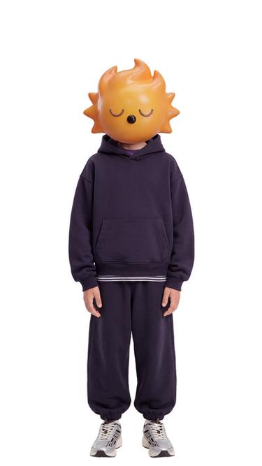 JEDNOBAREVNÉ KALHOTY JOGGER S NÁŠIVKOU - Purpurová od Zara