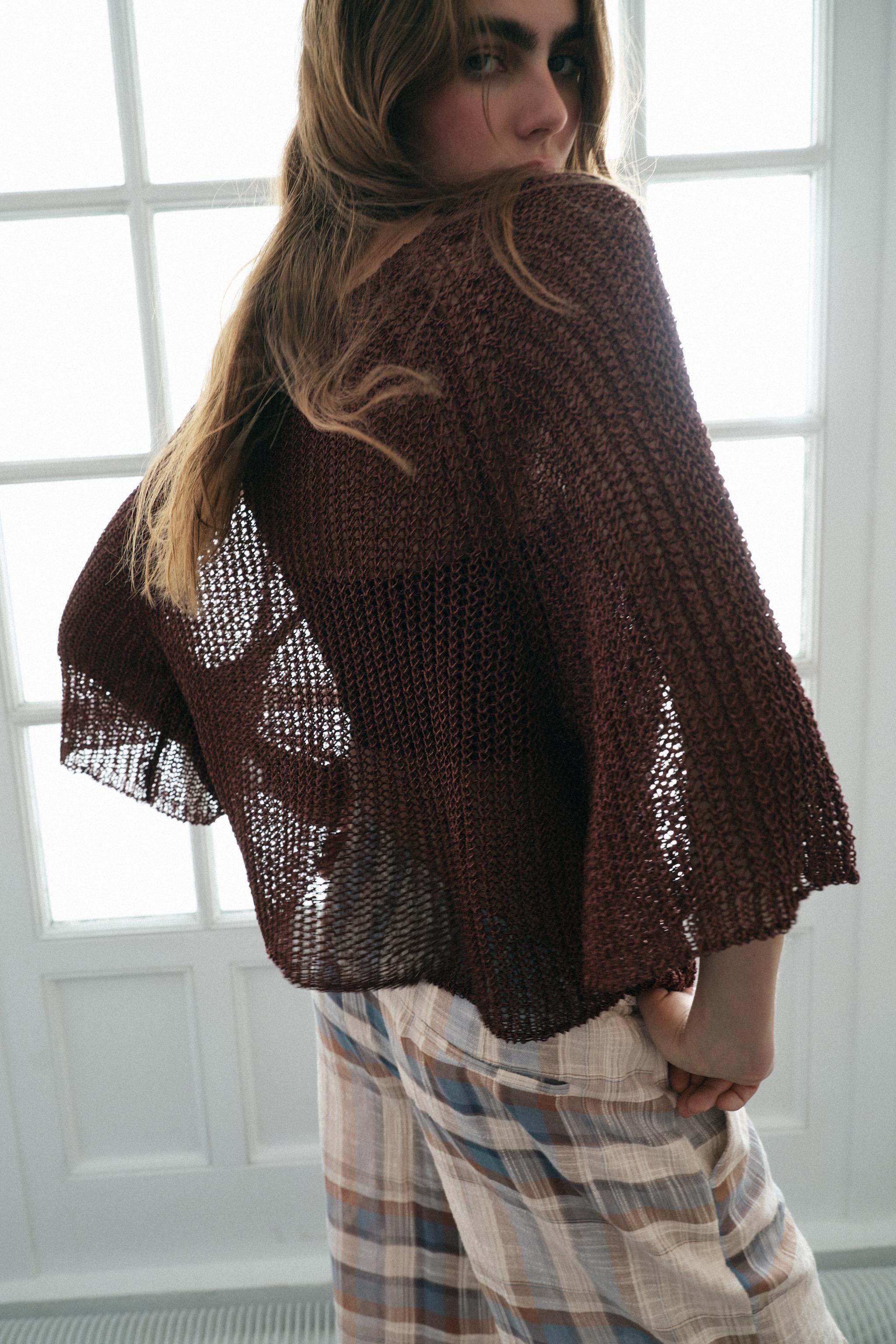 Женские свитеры Zara OPEN KNIT JUMPER — фото 5