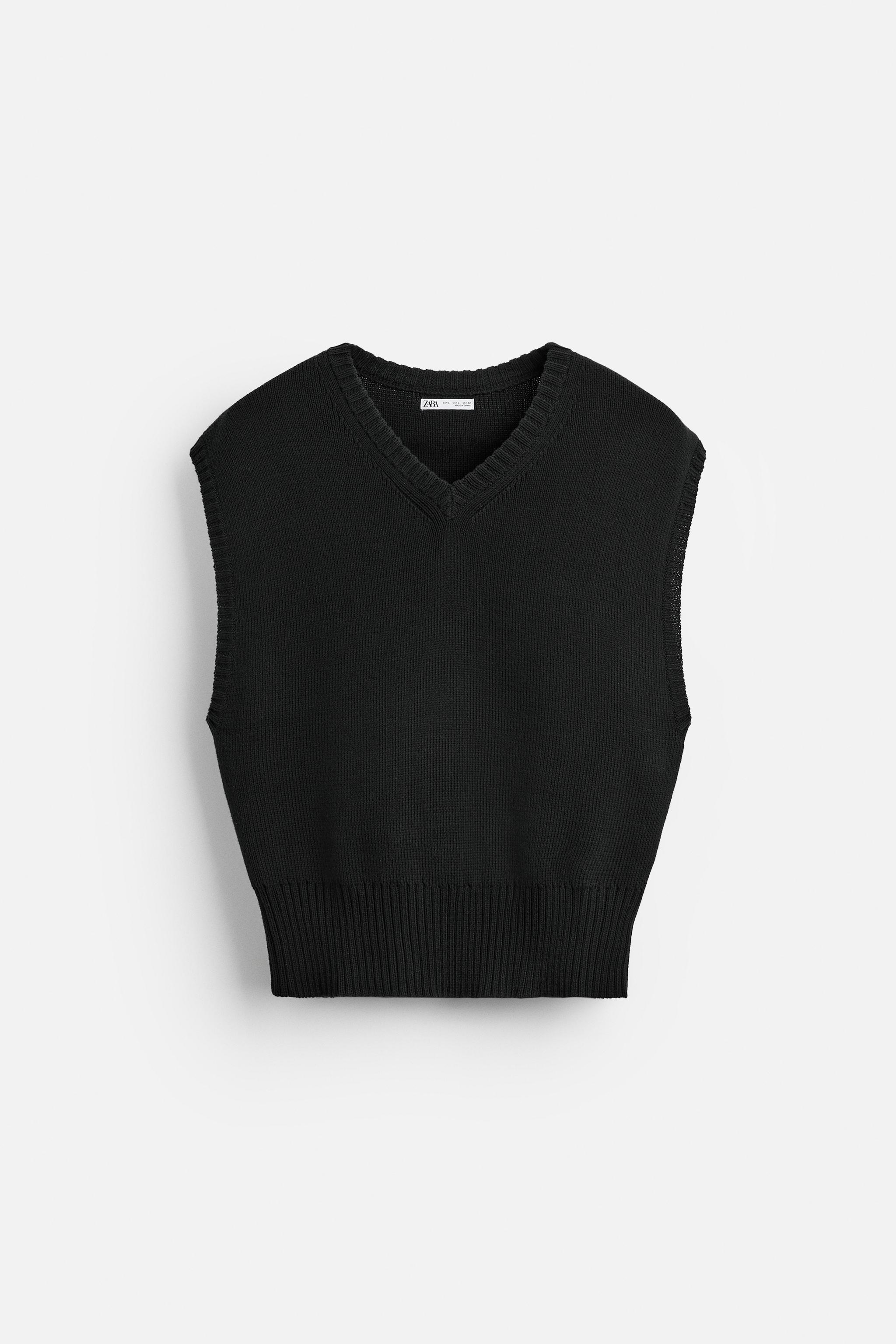 Cheapest NWT Zara cropped vest black