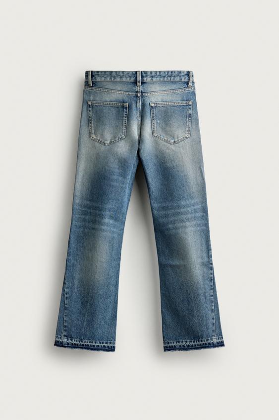 フレアフィットデニムパンツ - ミディアムブルー | ZARA Japan / 日本