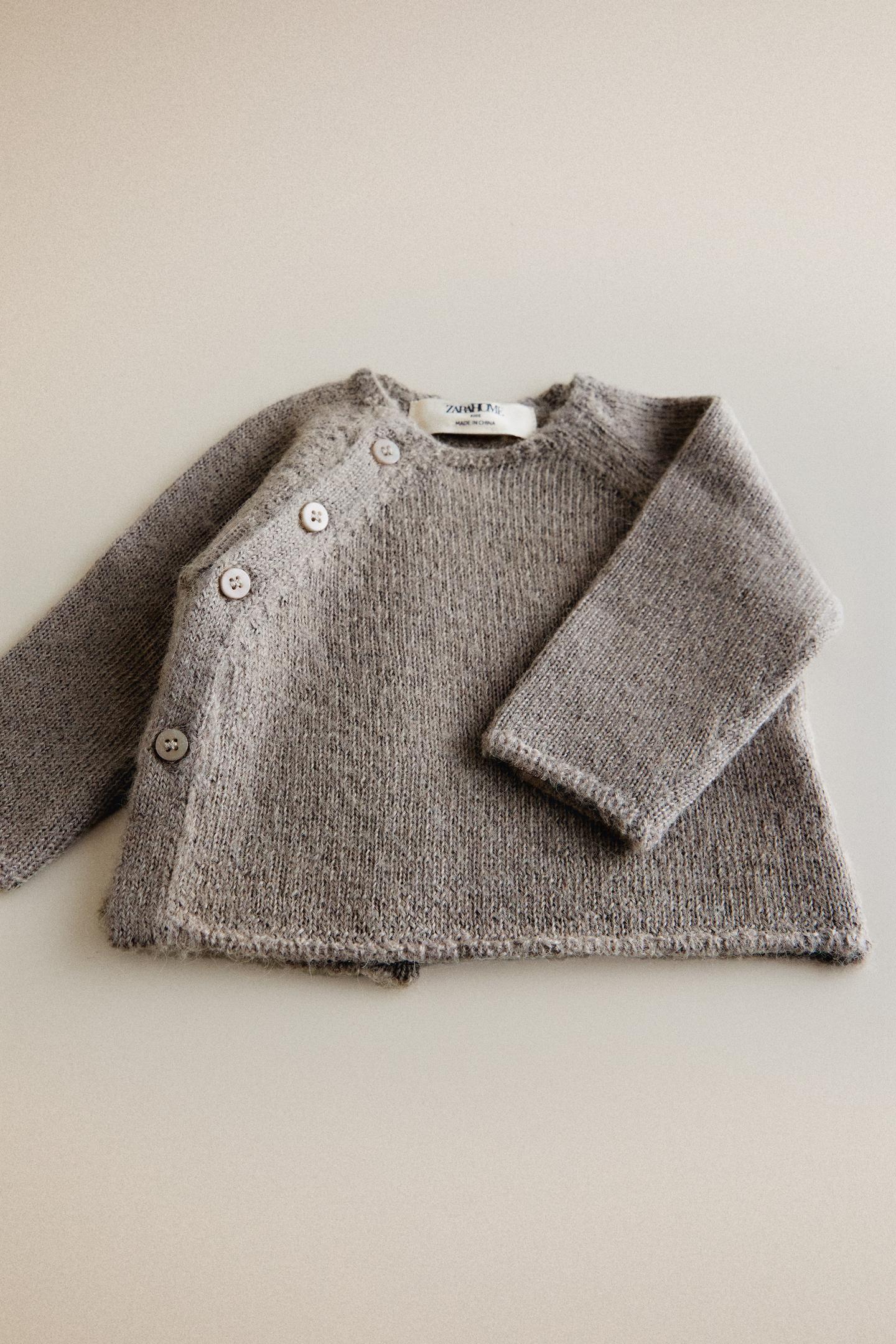 Кардиган Zara Alpaca Cardigan для малышей, цвет: Коричневый / Серо-коричневый — фото 5