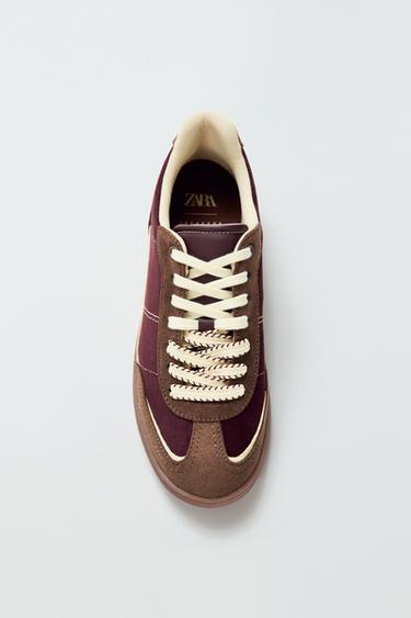 TRAINERS - Burgundy Red by Zara