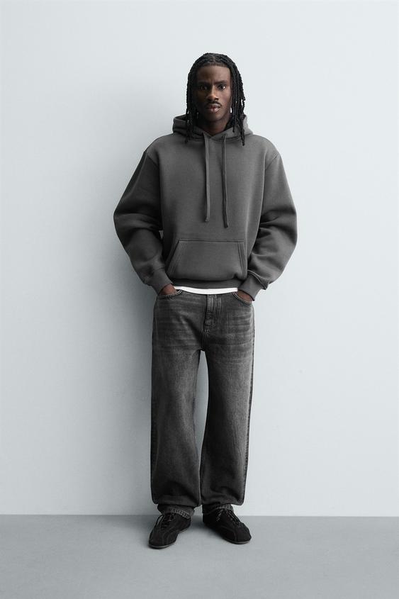 BASIC HEAVYWEIGHT HOODIE - Dark anthracite by Zara - Image 0