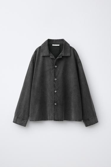 WASHED EFFECT SHIRT — Gray 2