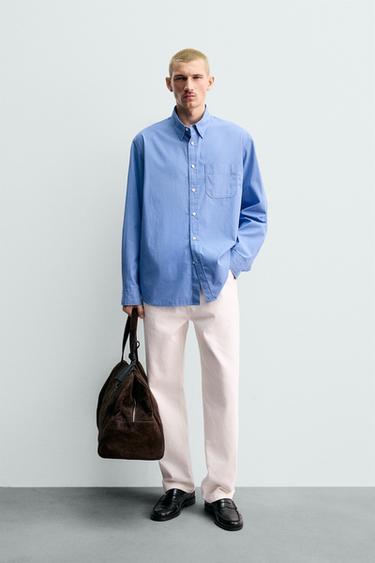 ORIGINS REGULAR FIT SHIRT WITH POCKET - Mid-blue by Zara - Image 0