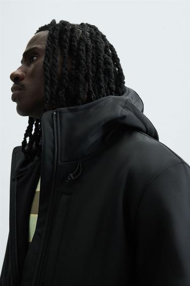 TECHNICAL FLEECE MIX JACKET - Black by Zara - Image 4