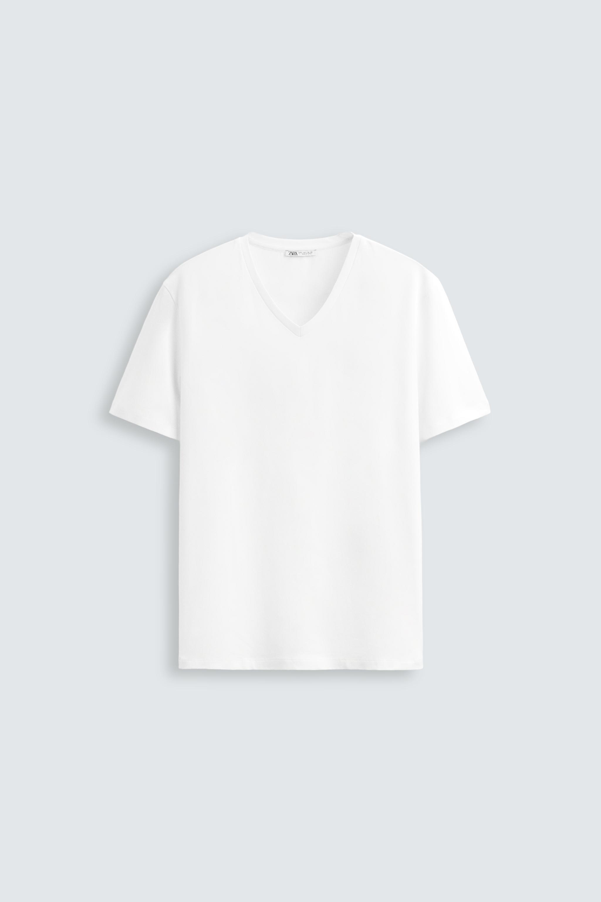 BASIC V-NECK T-SHIRT — White
